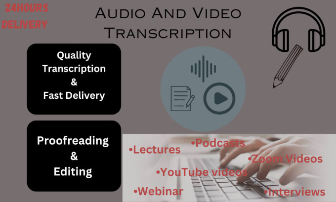 Gig Preview - Professionally transcribe your audio and video content