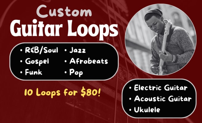 Gig Preview - Record custom loop packs with electric guitar, acoustic guitar, or ukulele