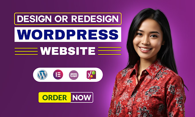 Gig Preview - Build, rebuild, design, redesign, responsive wordpress website with error fixing