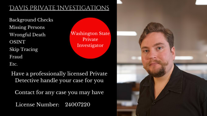 Gig Preview - Conduct a background check for you as a professional private investigator