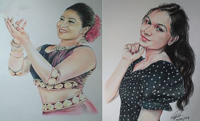 Gig Preview - Sketch lifelike portraits realistic color pencil drawings