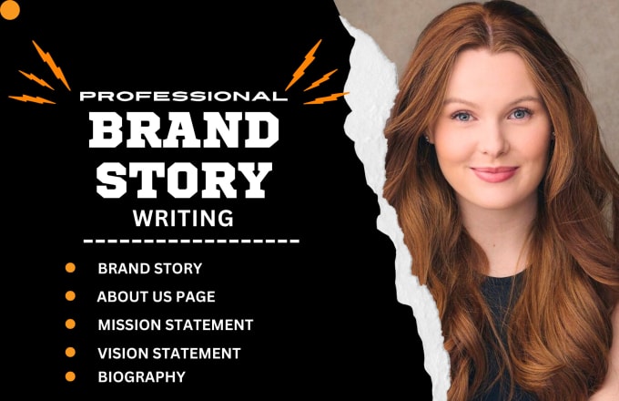 Gig Preview - Write brand story, about us, biography, mission statement, amazon brand story