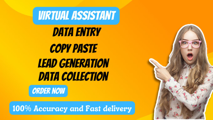 Gig Preview - Do accurate data entry, web research, copy paste and excel data entry jobs