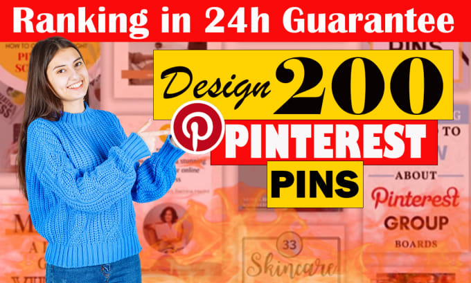 Gig Preview - Design 200 custom seo business pinterest pins within 24 hours