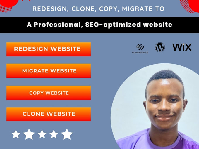 Gig Preview - Convert transfer or clone wix, figma, weebly, squarespace to wordpress website