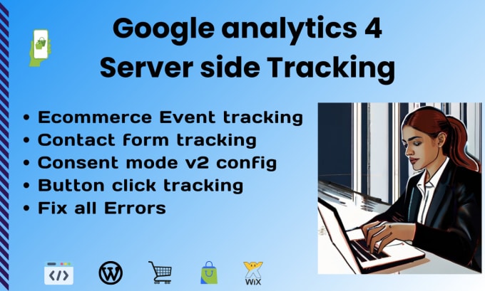 Gig Preview - Setup google analytics 4 server side ecommerce tracking, gads conversion GTM ga4