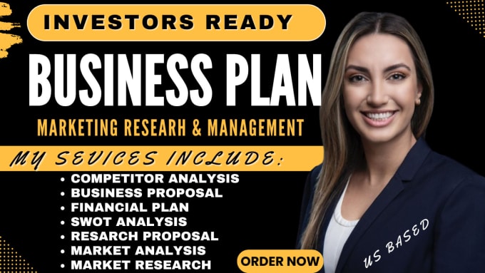 Gig Preview - Prepare business plan marketing strategy financial  model restaurant pitch deck