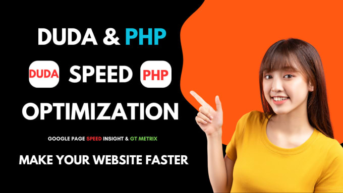 Gig Preview - Duda and PHP increase website speed in 12 hours