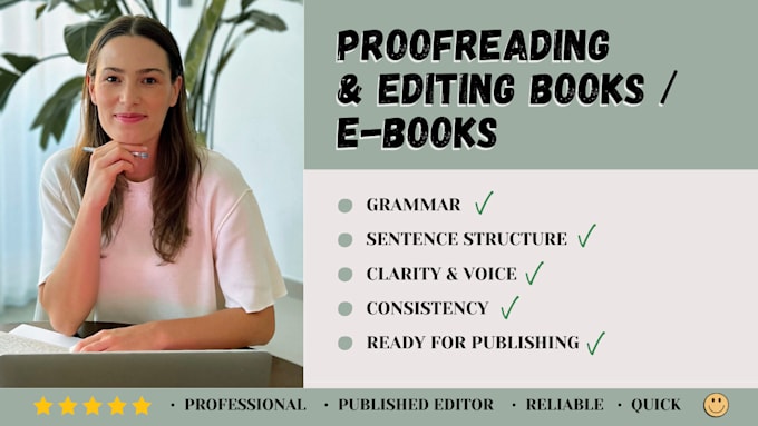 Gig Preview - Be the best book editor you need