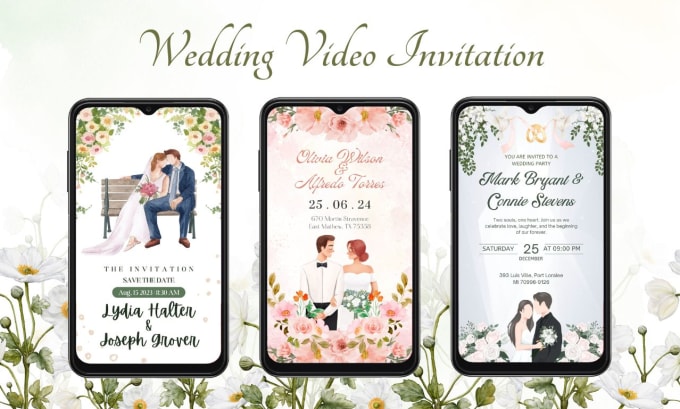 Gig Preview - Design your dream wedding invitation videos