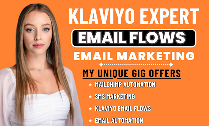 Gig Preview - Setup klaviyo email marketing, klaviyo flows, klaviyo email template, automation