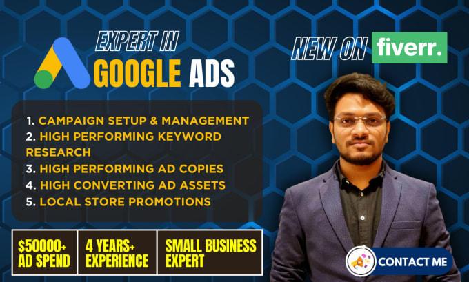 Gig Preview - Setup and optimize your google ads PPC campaign