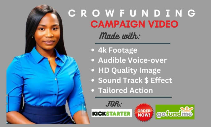 Gig Preview - Create engaging crowdfunding video for kickstarter gofundme fundraising campaign