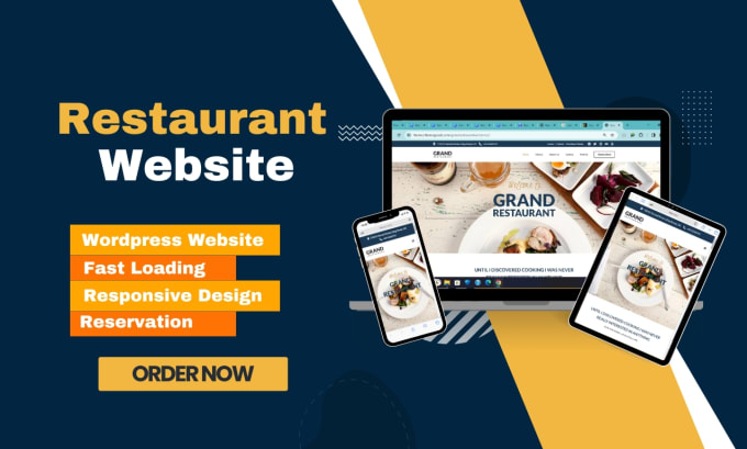 Gig Preview - Design and develop a restaurant wordpress website for you