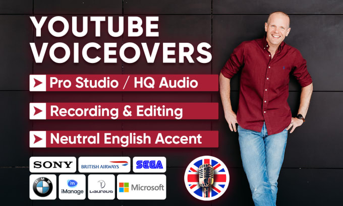 Gig Preview - Record a professional male voice over for your youtube video in british english