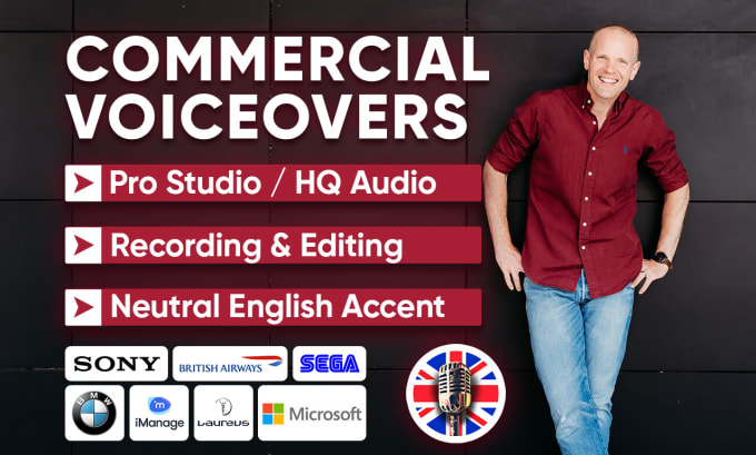 Gig Preview - Record a commercial for radio, television or youtube in british english