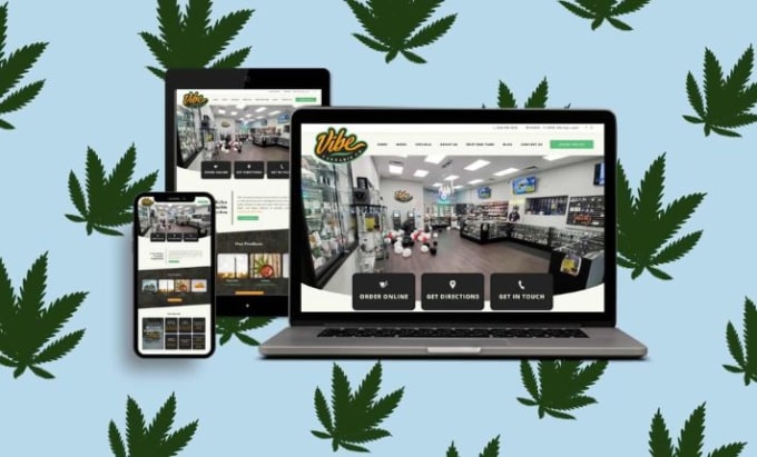 Gig Preview - Design cannabis cbd oil shopfiy store hemp medical cannabis dropshipping website