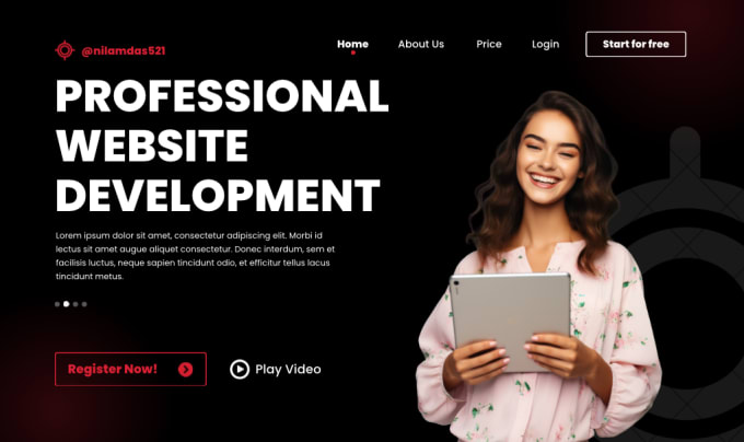 Gig Preview - Develop professional website with blogger