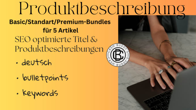 Gig Preview - Write product descriptions and titles bundles  optimized for german SEO