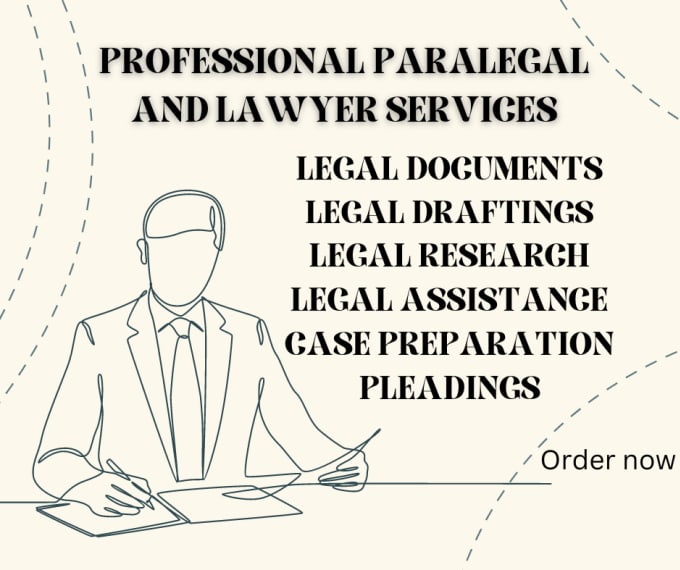 Gig Preview - Be your paralegal, legal virtual assistant or online attorney