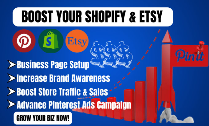 Gig Preview - Do pinterest marketing ads, for shopify website, etsy promotion, boost sales