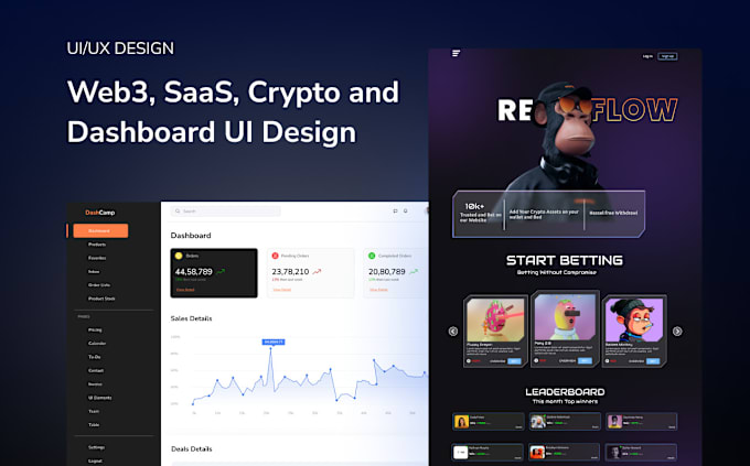 Gig Preview - Do saas, crypto, defi and web3 attractive uiux website design