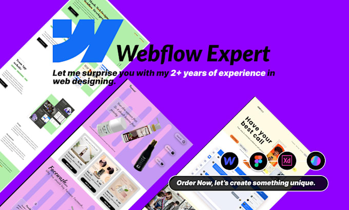 Gig Preview - Design and develop stunning websites in webflow