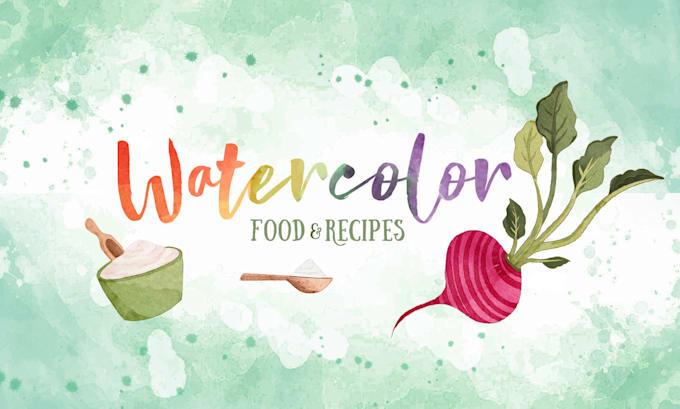 Gig Preview - Draw custom watercolor food or recipe illustration