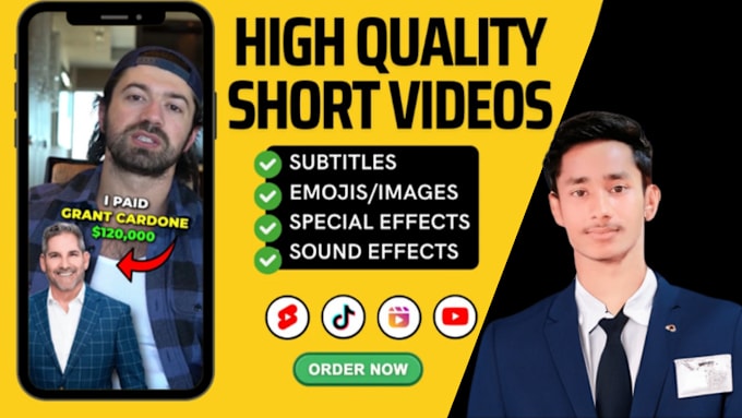 Gig Preview - Be your video editor for instagram reels, youtube shorts, tiktok video editing