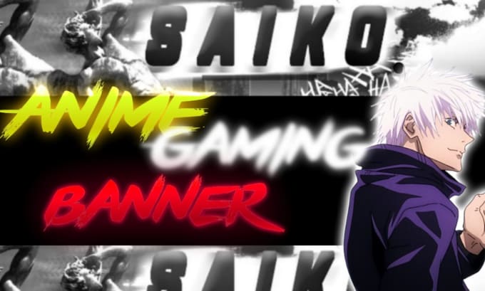 Bestseller - design gaming or anime banner for youtube, twitter, twitch