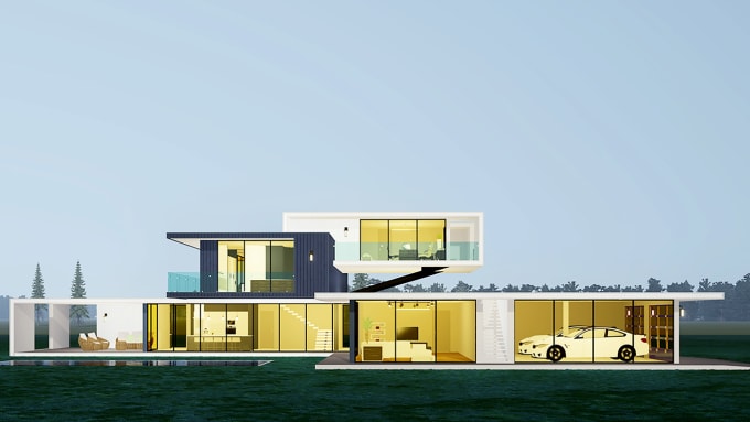 Gig Preview - Shipping container homes design, modern container house plan