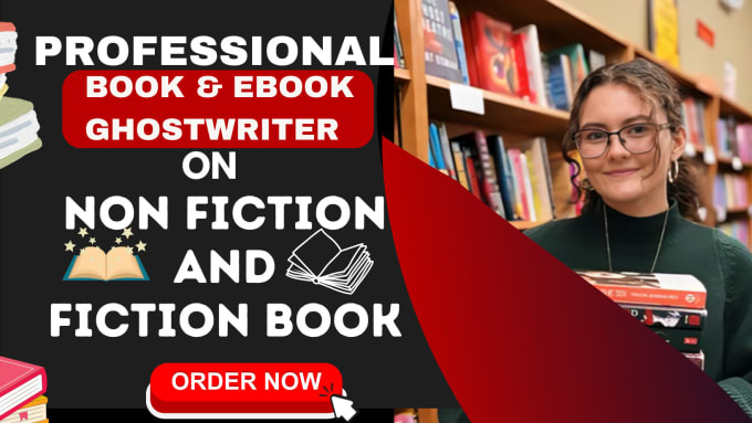 Gig Preview - Be your book ghostwriter as a non fiction and fiction book writer, self help