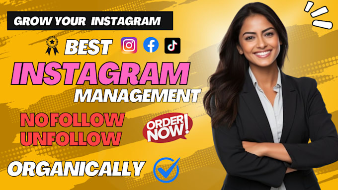 Gig Preview - Manage, grow and promote your instagram account  organically