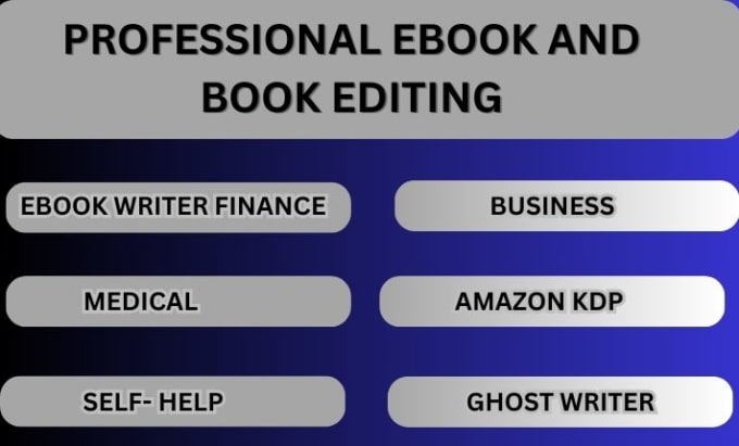 Gig Preview - Ghost write book and ebook finance medical business self help on amazon kdp