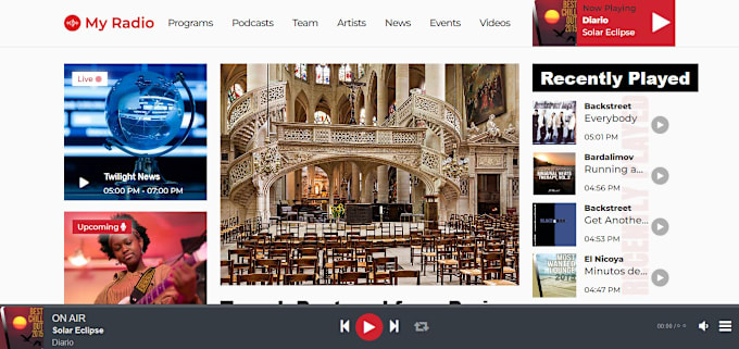 Gig Preview - Build radio station website, podcast website