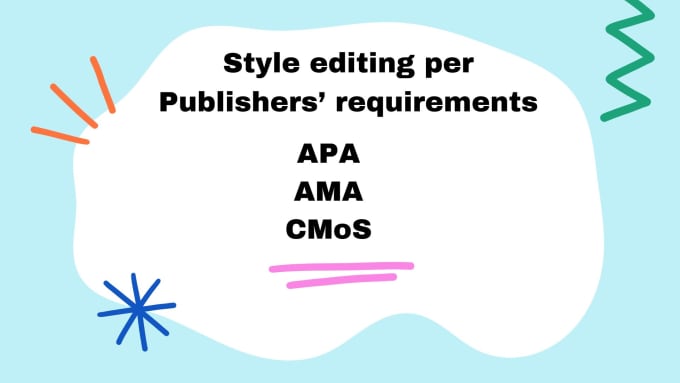 Gig Preview - Proofread and style edit per the publisher requirements such as apa and ama