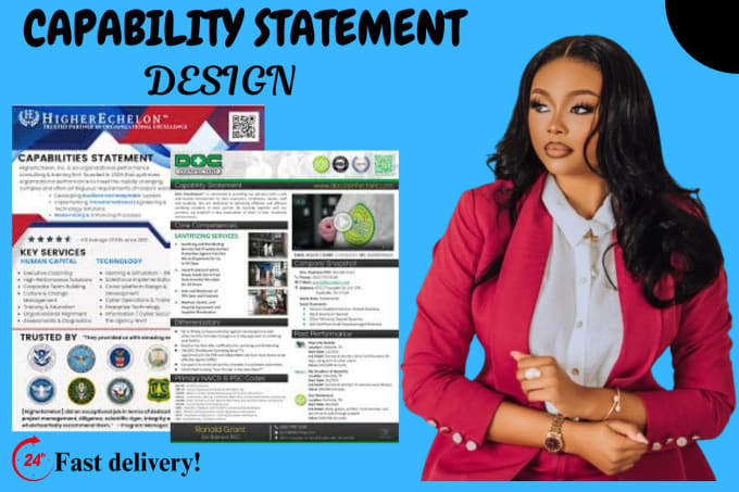 Gig Preview - Design an effective government capability statement, letterhead