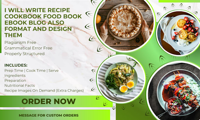 Bestseller - write recipe cookbook food book ebook blog also format and design them