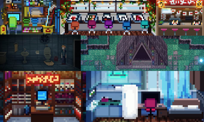 Gig Preview - Create a pixel art background for your game