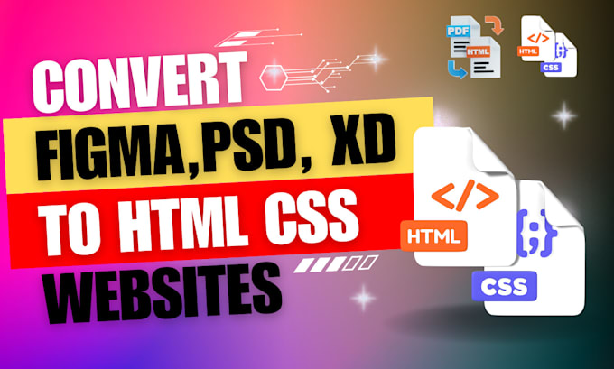 Gig Preview - Convert figma to html psd to html xd to html tailwindcss