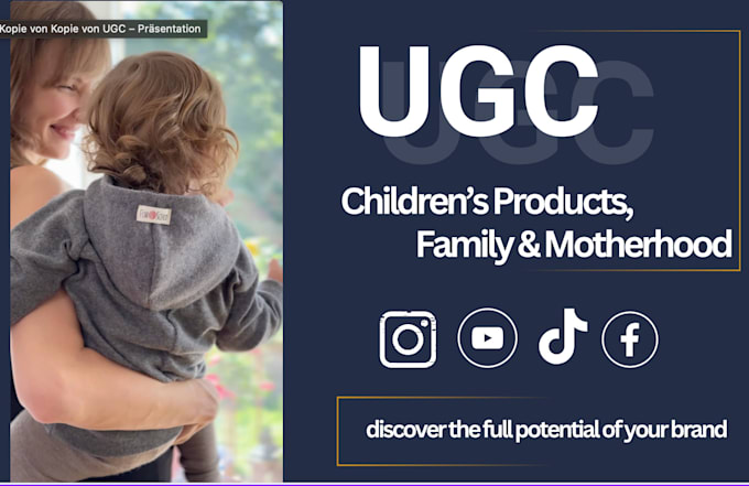 Gig Preview - Create ugc videos for child products and motherhood