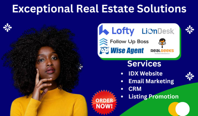 Gig Preview - Set up and manage real estate CRM lofty, kvcore, follow up boss idx website