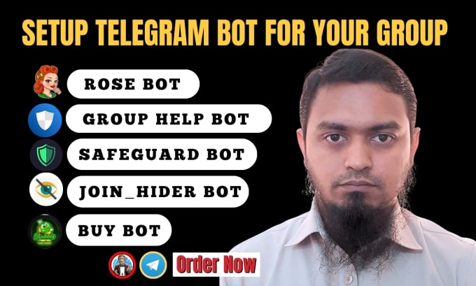 Gig Preview - Create telegram bot and setup a professional group bot for your group