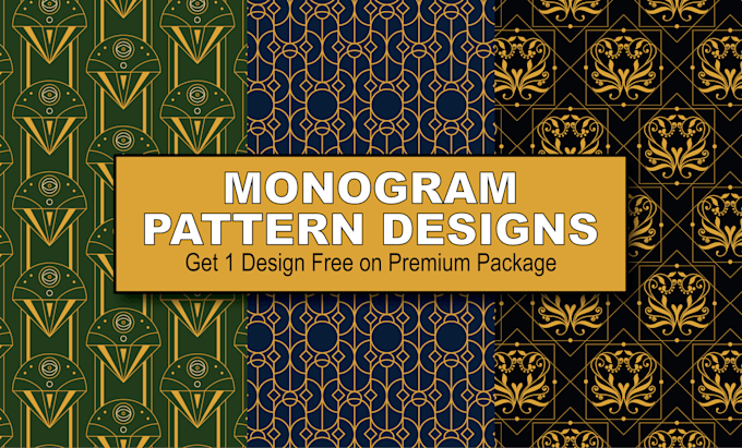 Gig Preview - Create luxury monogram seamless pattern designs