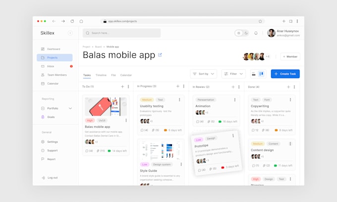 Bestseller - modern web app UI UX design in figma dashboard saas UI