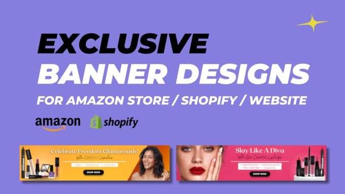 Gig Preview - Design amazon, shopify, website banner graphics