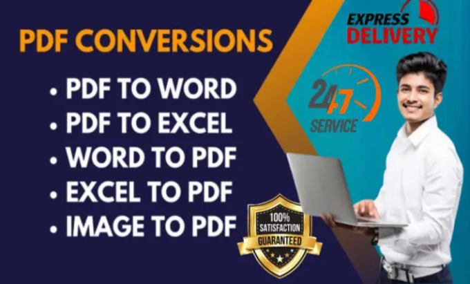 Gig Preview - Convert PDF to excel, PDF to word or data entry in 24 hours