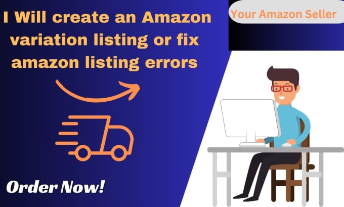 Gig Preview - Create an amazon variation listing or fix amazon listing errors