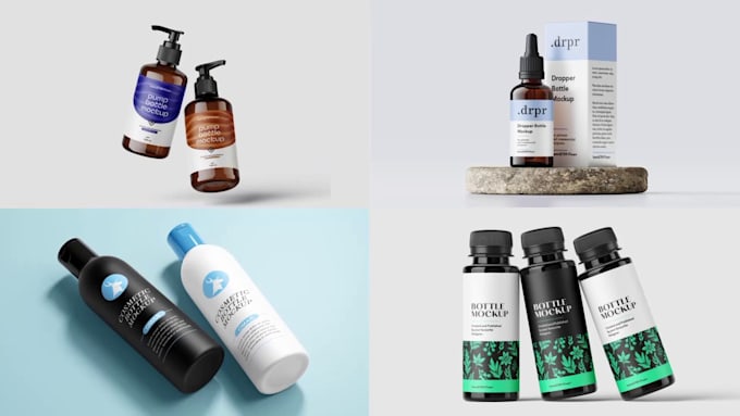 Gig Preview - Boost your product with a professional realistic bottle, bag, and product mockup