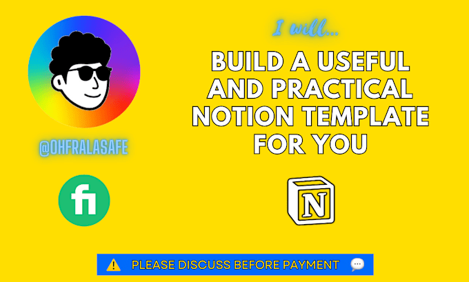 Gig Preview - Build a useful and practical notion template for you